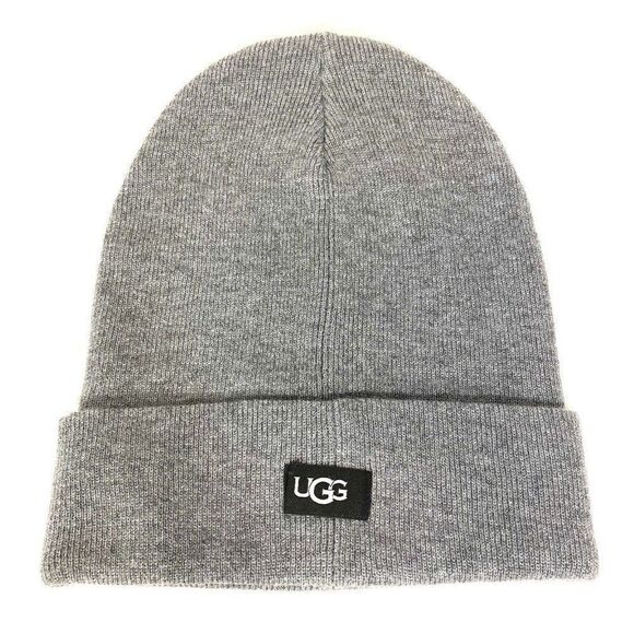 UGG Australia Unisex Knit Oversized Cuff Beanie Hat Classic Gray - Picture 1 of 11